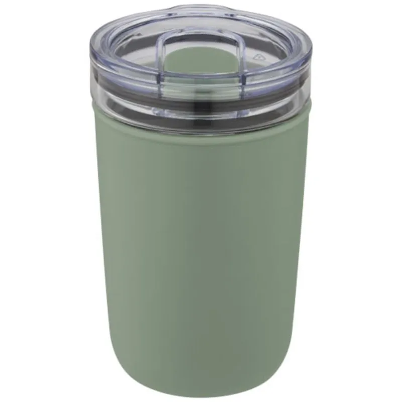 Vaso de vidrio de 420 ml con pared exterior de plástico reciclado 'Bello'